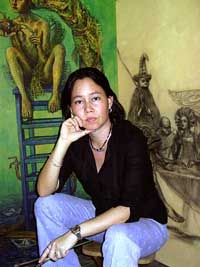 Alicia de la Campa Pak. Destacada pintora cubana. 