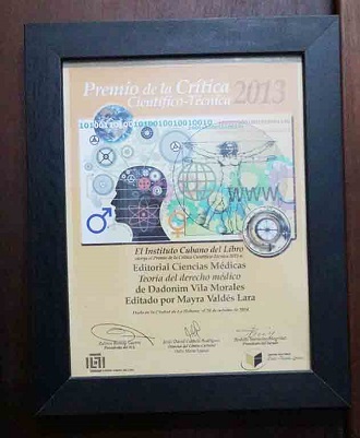 Premio de la Crítica Científico-Técnica a las mejores obras publicadas en el año 2013